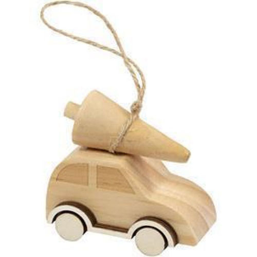 Auto met kerstboom