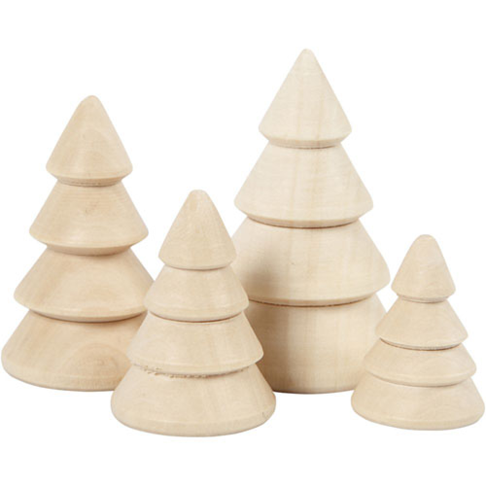 Kerstbomen van hout