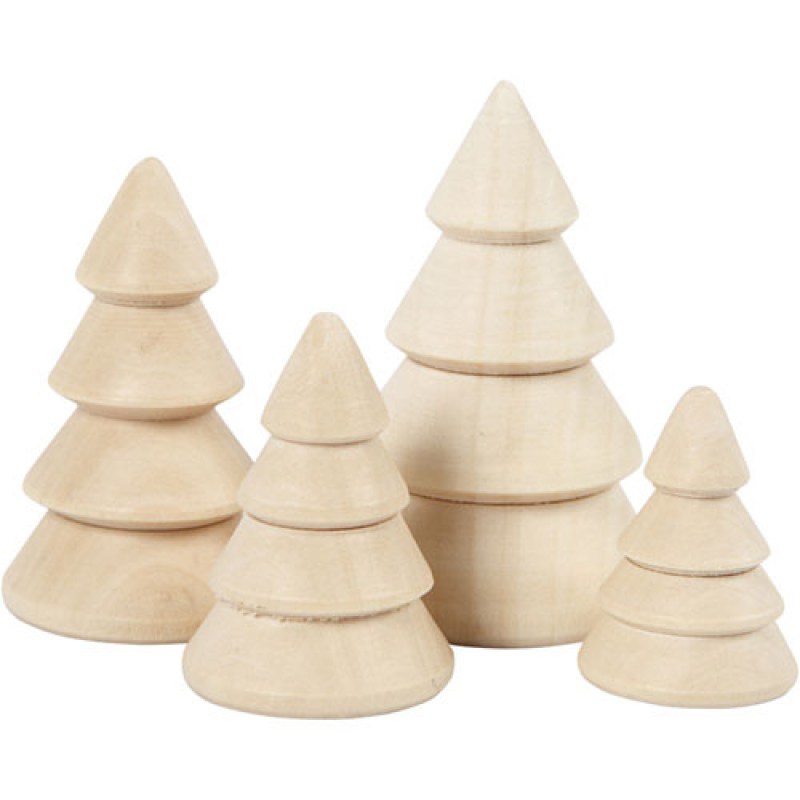 Kerstbomen van hout