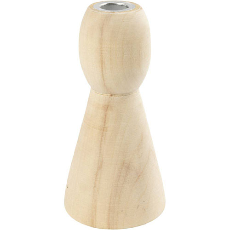 Conische houten kandelaars