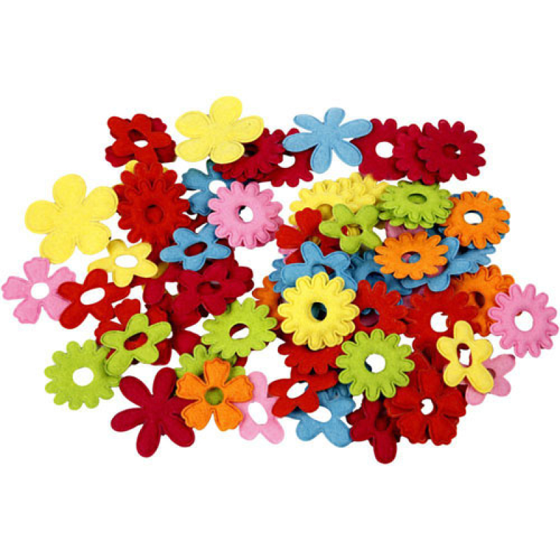 Bloemen van vilt